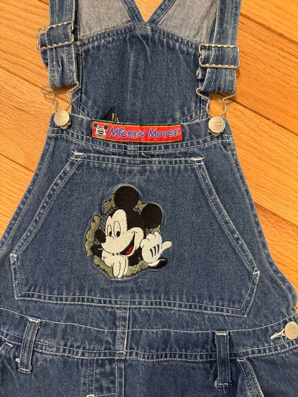 Vintage Disney Mickey Unlimited Denim Overalls | 
90s Denim Jumpsuit